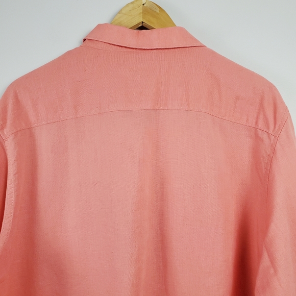 CALVIN KLEIN | Men's Cotton Linen Button Down Shirt - Picture 5 of 5